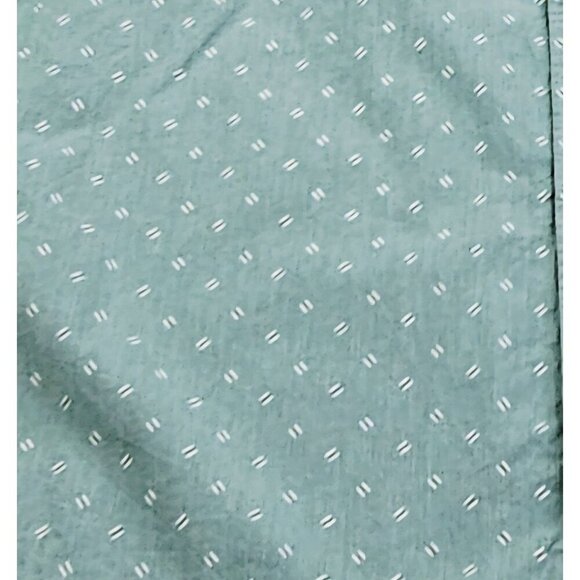 J. Crew Slim Untucked Stretch Size Large Green White Pattern Button Down Shirt - Picture 6 of 10